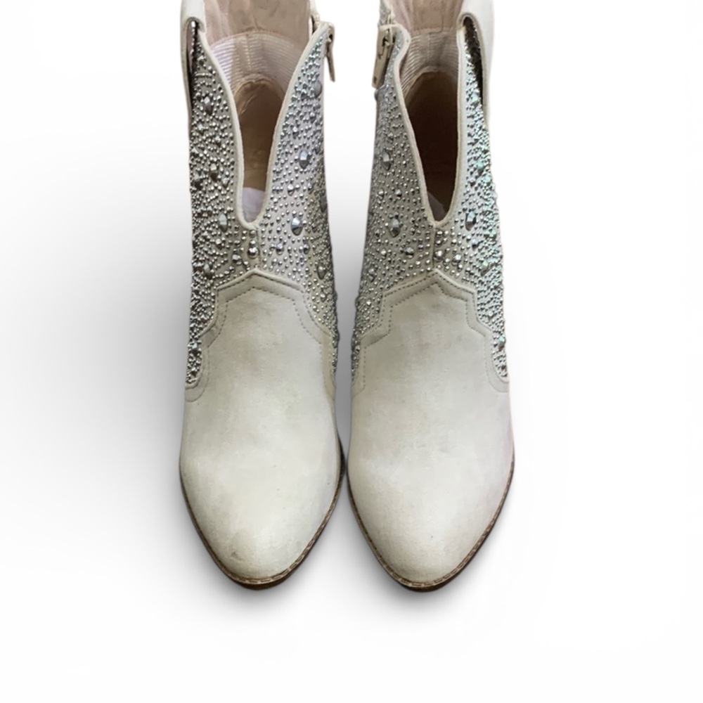 ✨ Sugar “Comet” Rhinestone Cowboy Booties – Size 8.5 ✨